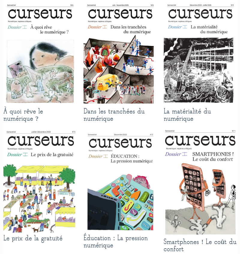 Les six premières unes de la revue